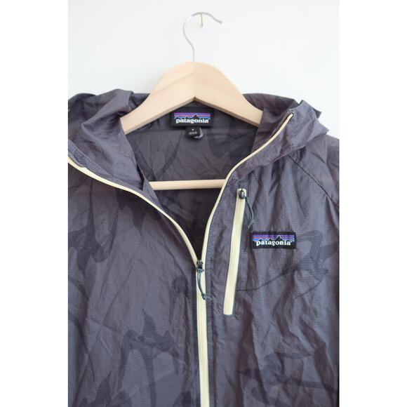 Patagonia Houdini Jacket Tropi Birds Plume Grey Women's Small - Picture 2 of 7